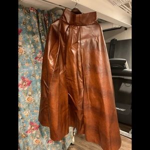 Custom made faux leather ball skirt